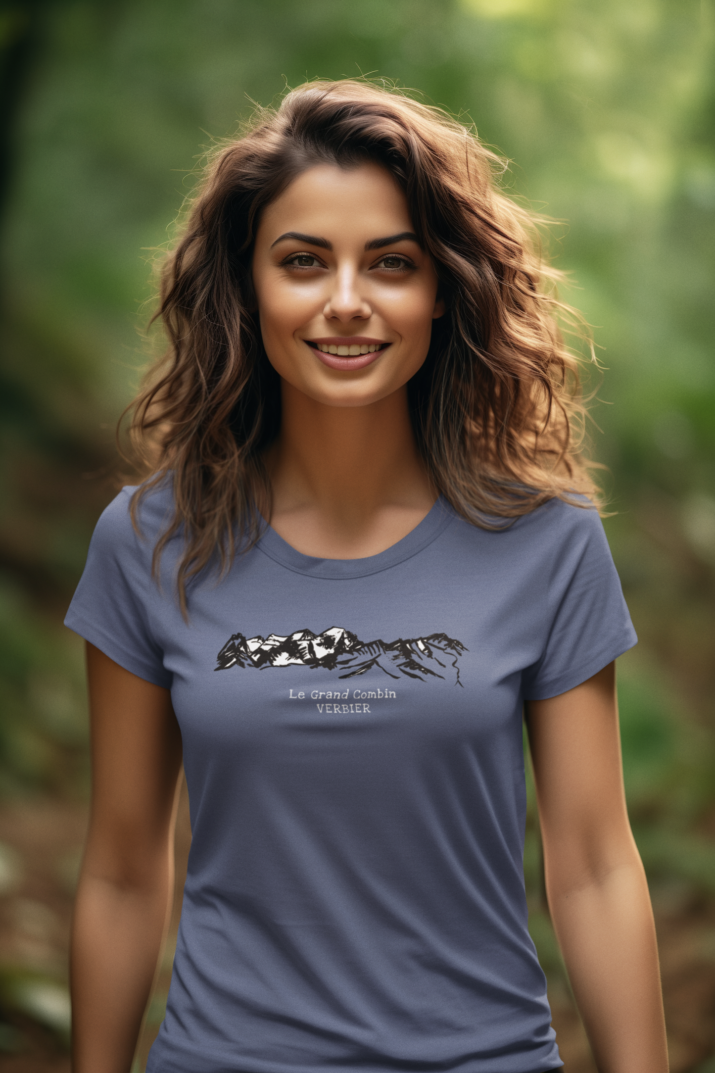 Le Grand Combin, Verbier - Verbier Eco Clothing - Ethical womens tri-blend t-shirt